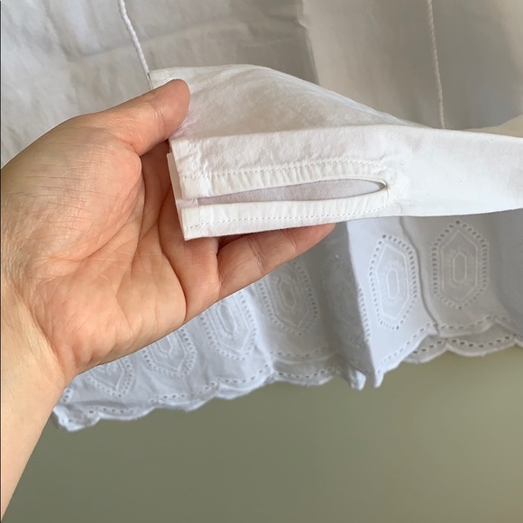 Never Worn White Cotton Tunic with Eyelet Design - Picture 3 of 6